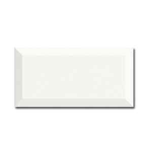 Fabresa Bevelled Blanco Mate Biselado 10x20 płytka ścienna
