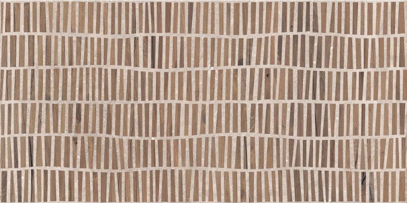 Płytka podlogowa-ścienna imitująca drewnianą mozaike beżowa Flaviker Nordik Stone Domino Sand mat 60x120 85709