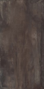 Gres podłogowy duży format cienkie grafitowe rdzawe wiełki format ABK Interno 9 Dark Rett 80x160