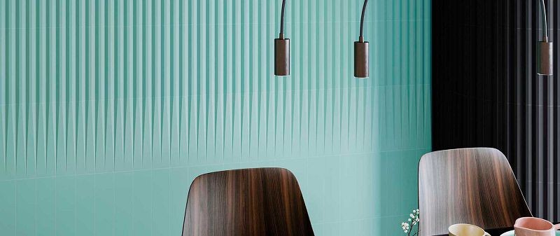 WOW Stripes Teal Matt 7,5x30 płytki 3D ścienne dekoracyjne 156269