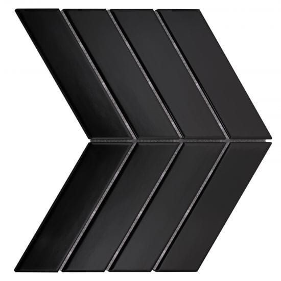 Dunin Royal Chevron Black Matt 31,8x22,4x7 płytki jodełki ścienne 103576