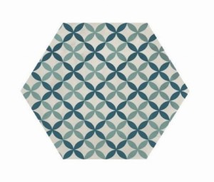 Marca Corona Terra Art Mix Oceano/Cielo Esagona 25x21,6 I415 płytki heksagonalne