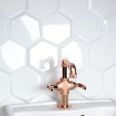 Płytki hexagonalne Decus Hexagono Blanco Brillo 17x15 25549