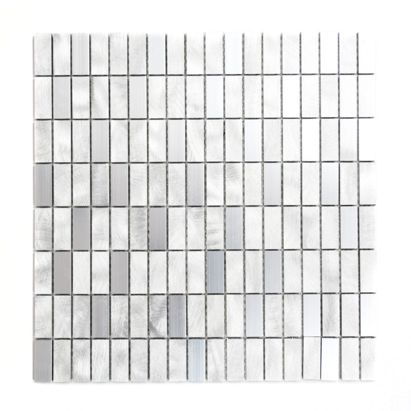 Mozaika srebrna aluminiowa prostokąt mat Metropol MM 0261 30,0 x 30,0 79296