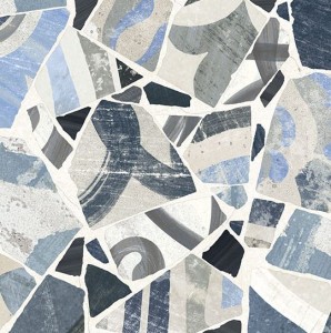 Gres dekor lastryko niebieski biały Fioranese Cementine Cocci Blu CMC20BL 20x20