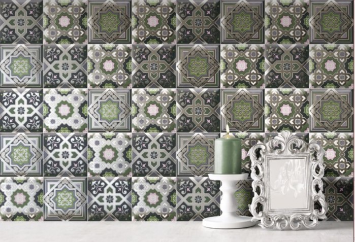 Płytki orientalne marokanskie zielone Mainzu Hd Effects Decor Zoco Green 15x15 85551