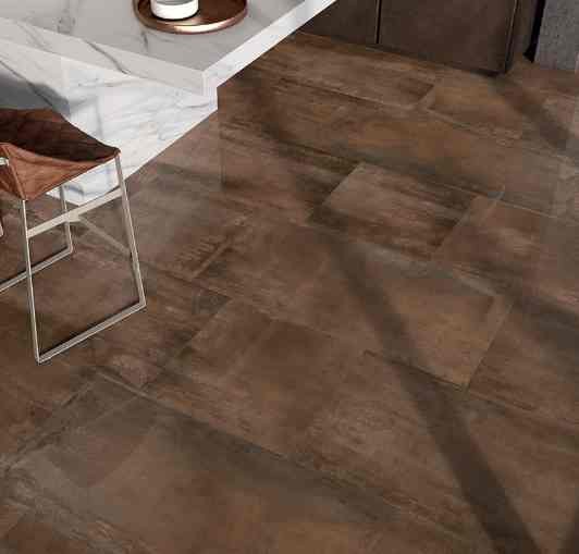 Płytki gresowe miedż metal beton brąz ABK Interno 9 Rust mat 60x120 11131