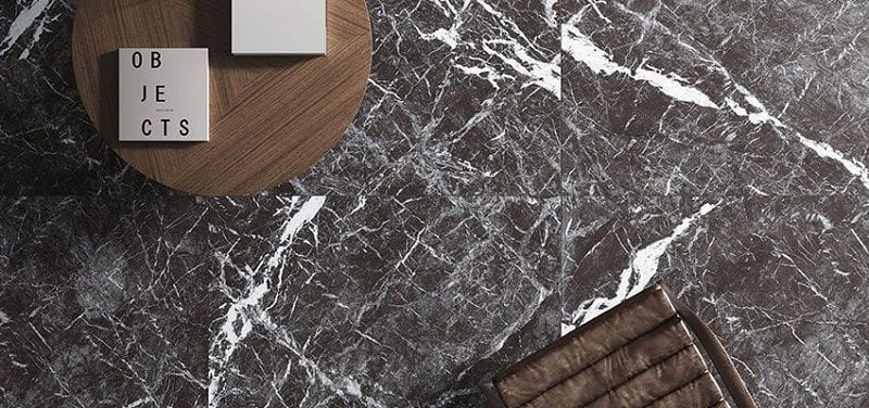 Casalgrande Padana Marmoker Deep Dark Lucido 45x90 płytki gresowe imitujące czarny marmur 118546