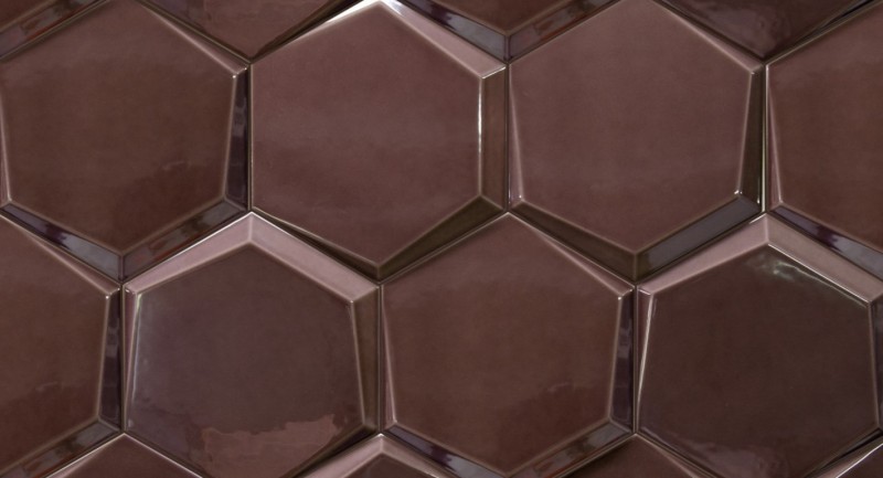 Płytki hexagonalne Decus Cuna Chocolate Brillo 17x15-25433