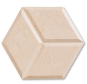 Gresy heksagonalne dekor beżowe Realonda Zaire Decor Crema 33x28,5