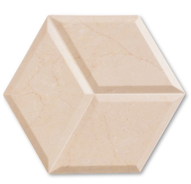 Gresy heksagonalne dekor beżowe Realonda Zaire Decor Crema 33x28,5 37080