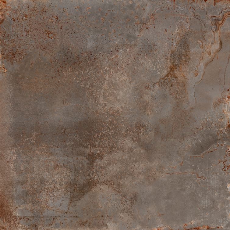 Płytki brąz przetarte ze rdzą metalizowane industrialne Sant Agostino Oxidart Iron 90x90 79327