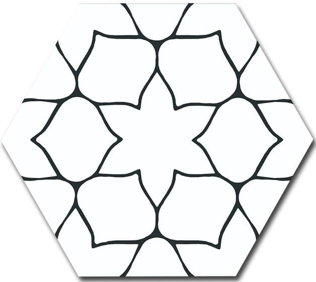 Realonda Kerala White Active 28,5x33 płytki gresowe heksagonalne 150046