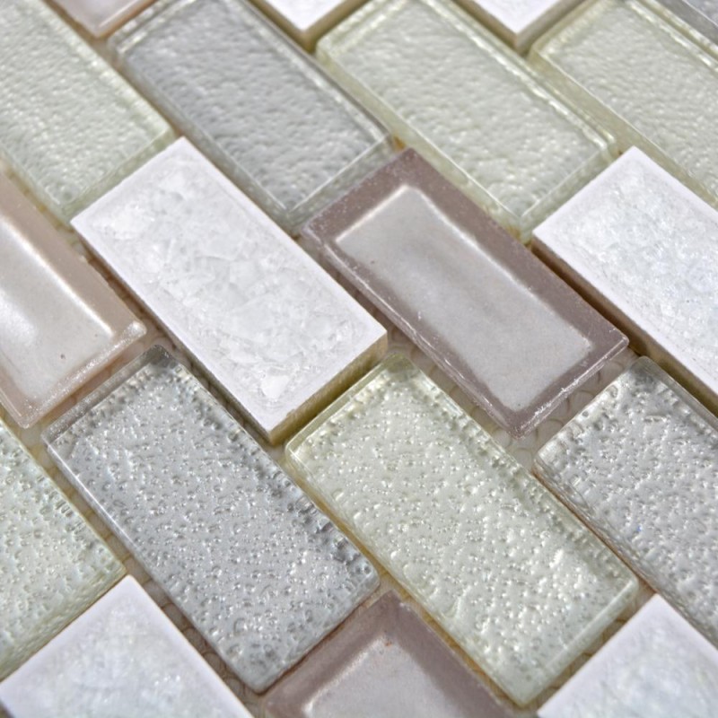 Mozaika mix cegiełka mały prostokąt szary perl Metropol MM 0619 30,0 x 30,0 101769