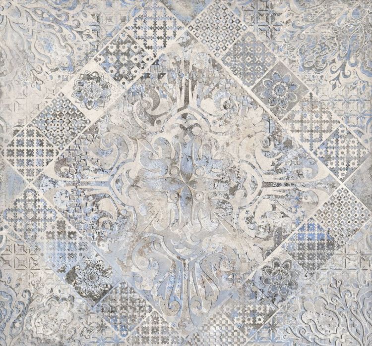 Gres decoracyjne wzorzyste imitujące beton szare Absolut Keramika Troya Memphis Lappato 60x60 crt, kr 45621