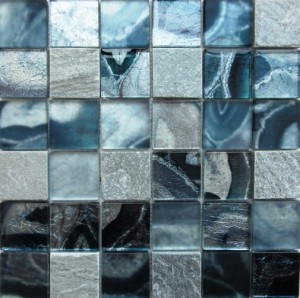 Mozaika turkusowa-butelkowa Dell Arte Agat Blue 4,8x4,8 30x30