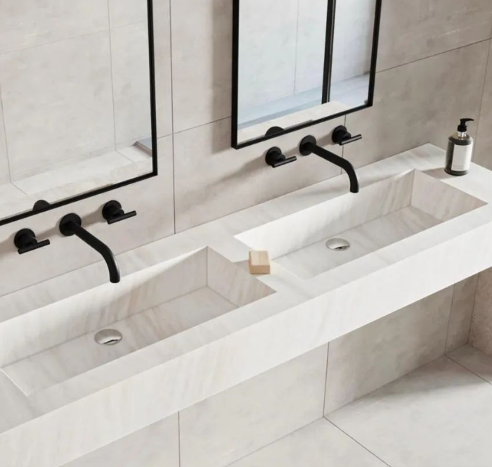 Spieki Blat kuchenny marmur biały beż Florim Marble Bianco Lasa Glass 160x320 12mm 166664