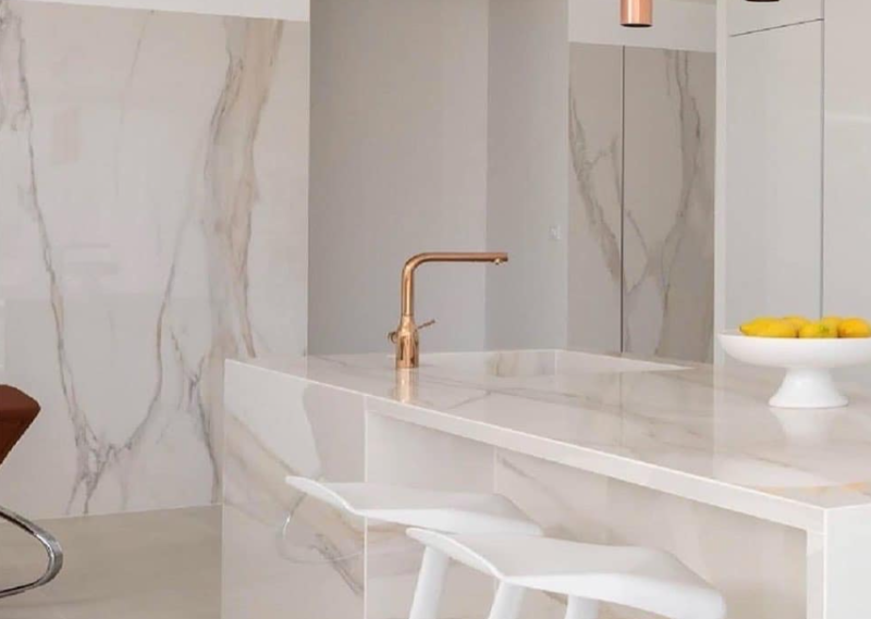 Spiek Blat kuchenny marmur biały beż szare Florim Marble Calacatta Gold Mat 160x320 12mm 166673