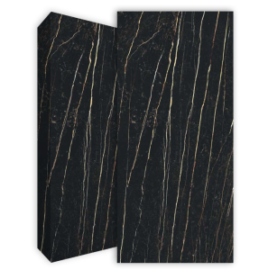 Spieki kwarcowy marmur czarny biały braz Florim Marble Laurent Gloss 160x320 6mm
