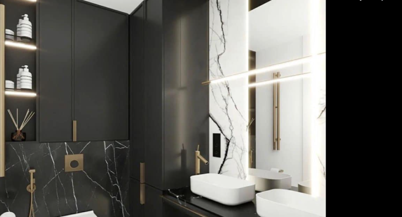 Spieki kwarcowe marmur czarny biały braz Florim Marble Laurent Mat 160x320 6mm 166830