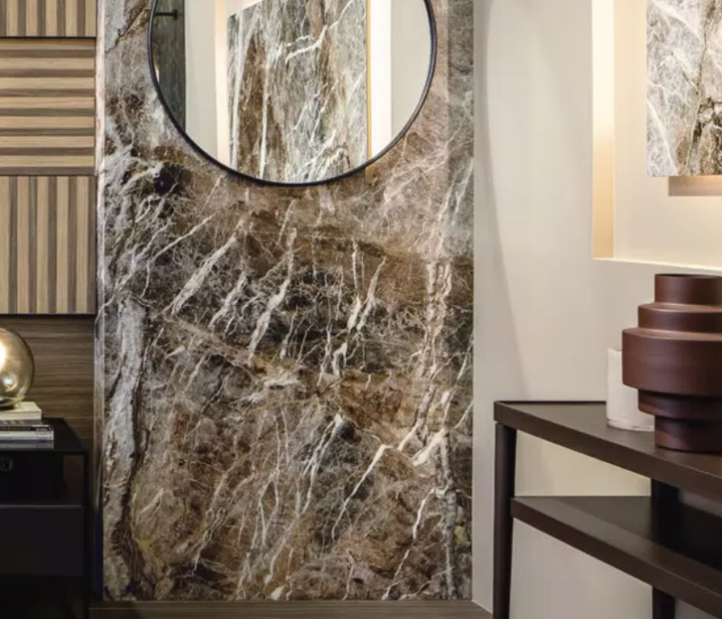 Blat kuchenny marmur brąz szary beż Florim Marble Mountain Peak Mat 160x320 12mm 166889