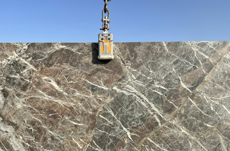 Blat kuchenny marmur brąz szary beż Florim Marble Mountain Peak Mat 160x320 12mm 166891