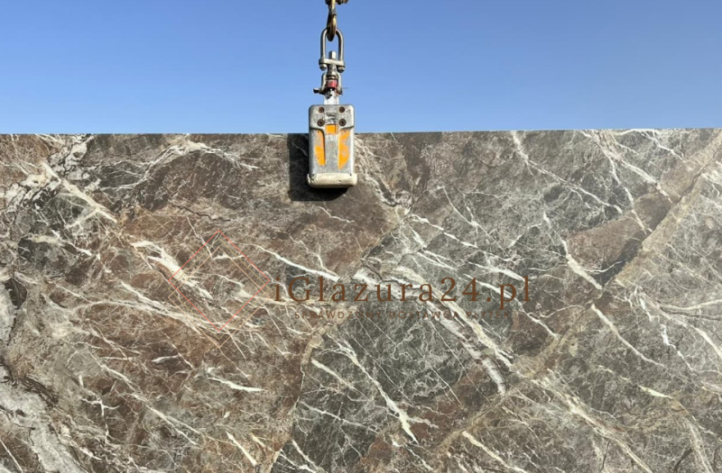 Blat kuchenny marmur brąz szary beż Florim Marble Mountain Peak Gloss 160x320 12mm 166929
