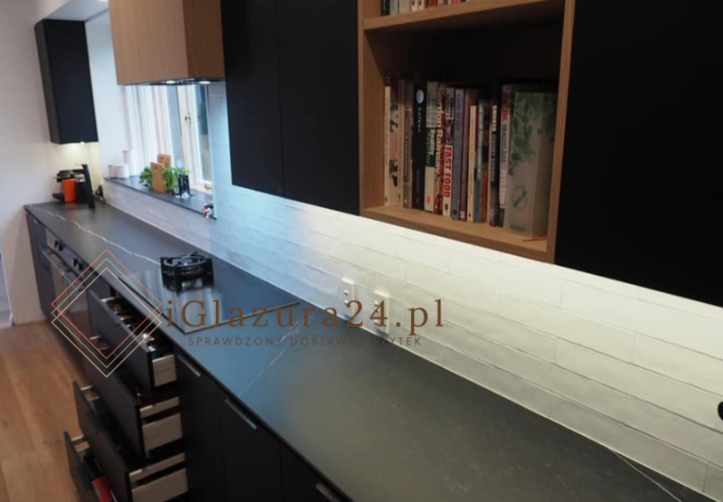 Blat kuchenny marmur czarny biały braz Florim Marble Marquinia Gloss 160x320 12mm 166944