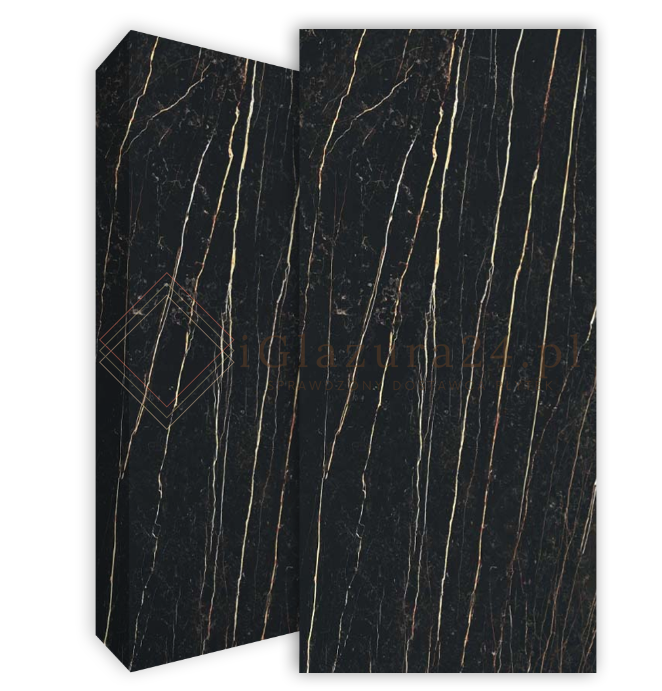 Spieki kwarcowe marmur czarny biały braz Florim Marble Laurent Mat 160x320 6mm 166960