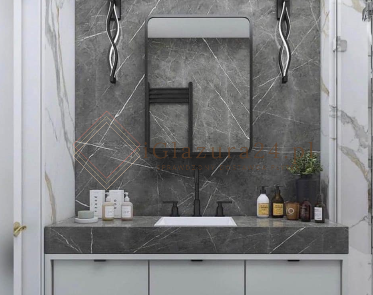 Spieki kwarcowe marmur szary Florim Marble Gray Gloss 160x320 6mm 166976
