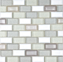 Mozaika mix cegiełka mały prostokąt jasno-szary perl Metropol MM 0621 30,0 x 30,0 80106