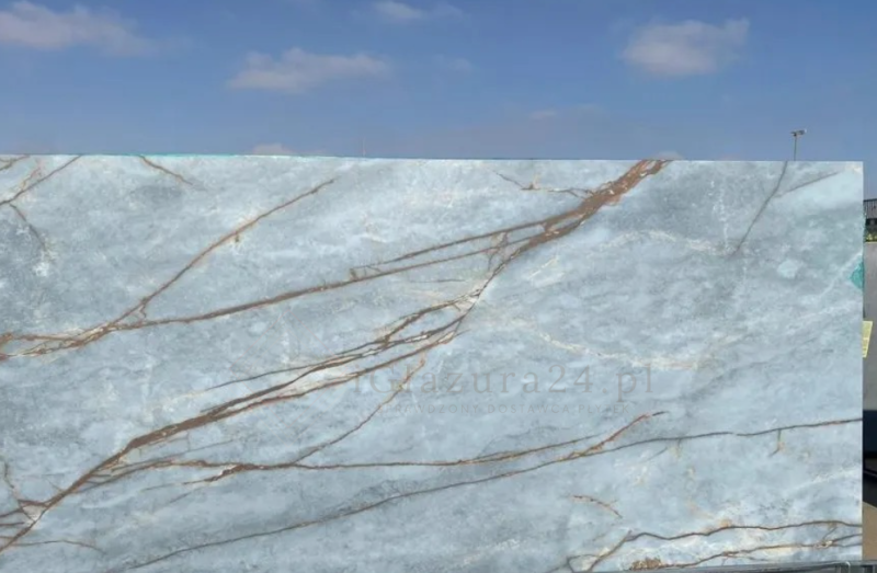 Blat kuchenny marmur niebieski brąz Florim Marble Azure Gloss 160x320 12mm 167017