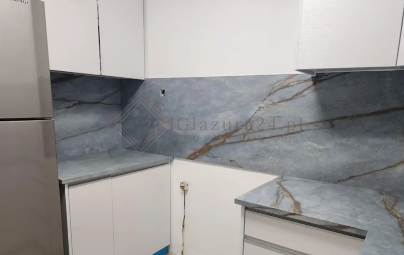 Blat kuchenny marmur niebieski brąz Florim Marble Azure Gloss 160x320 12mm 167020