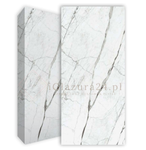 Spieki blat kucenny białe szare Florim Marble Eternal White Gloss 160x320 12mm