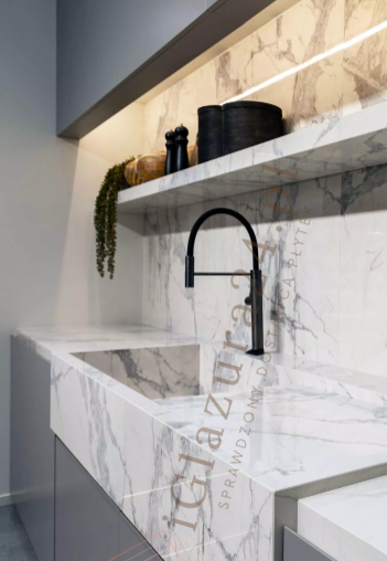 Spieki kwarcowe białe szare Florim Marble Eternal White Mat 160x320 12mm 167044