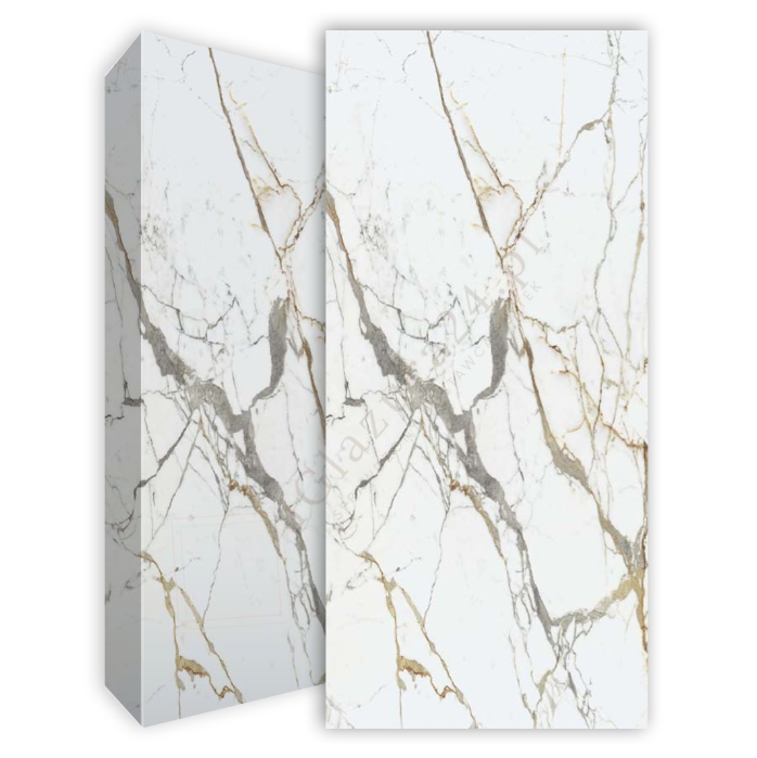 Spieki kuchenny blat białe beż Florim Marble Eternal Gold Gloss 160x320 12mm 167045