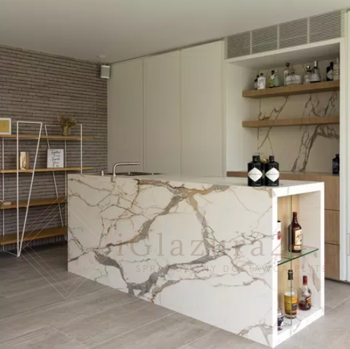 Spieki kuchenny blat białe beż Florim Marble Eternal Gold Gloss 160x320 12mm 167049