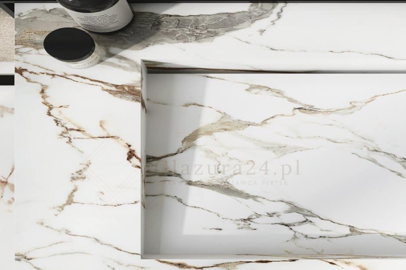 Spieki kwarcowe białe beż Florim Marble Eternal Gold Mat 160x320 12mm 167054