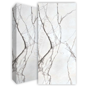 Spiek kwarcowy marmur biały Florim B&W_Marble Breach White Mat 160x320 12mm
