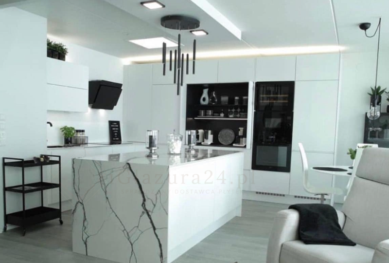 Spiek kwarcowy marmur biały Florim B&W_Marble Breach White Mat 160x320 12mm 167058
