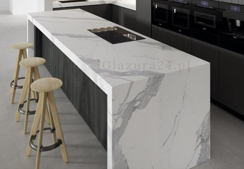 Blat kuchenny marmur biały Florim Marble Statuario Mat 160x320 12mm 167074