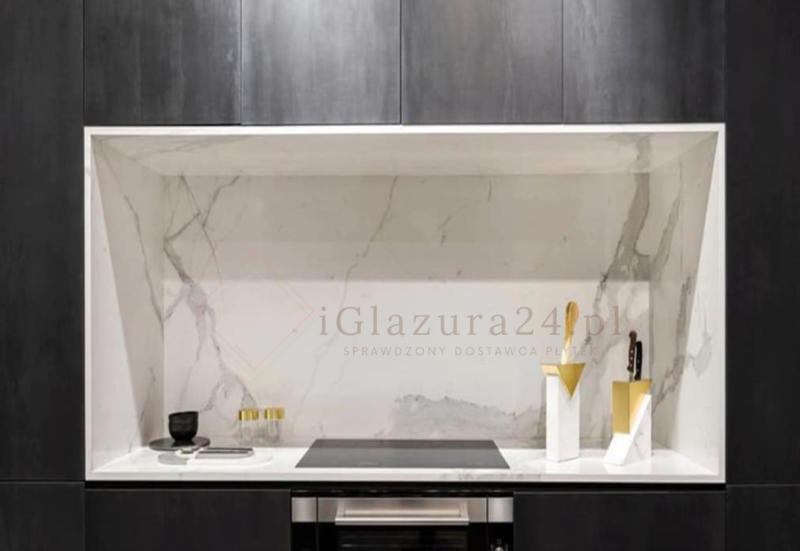 Blat kuchenny marmur biały Florim Marble Statuario Mat 160x320 12mm 167075