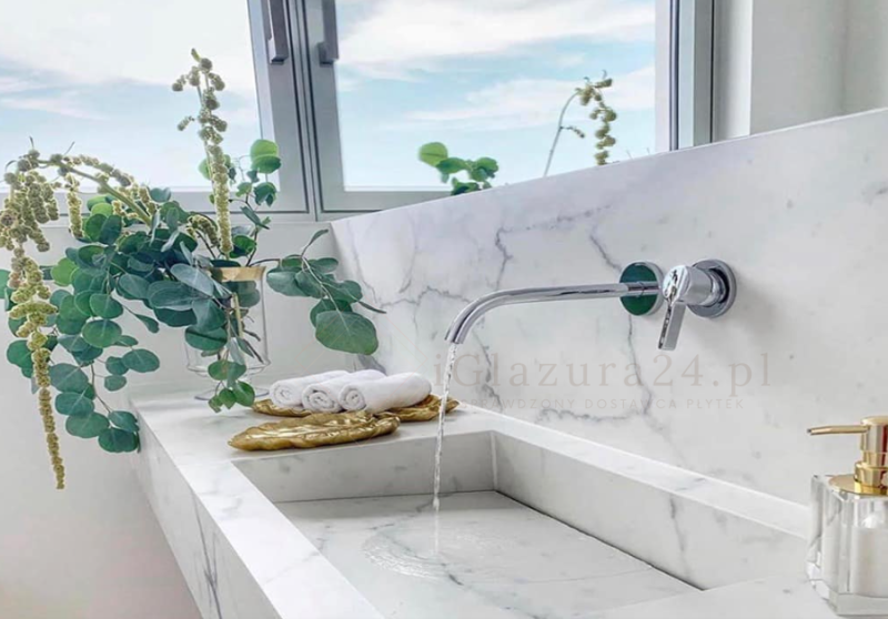 Blat kuchenny marmur biały Florim Marble Statuario Mat 160x320 12mm 167076