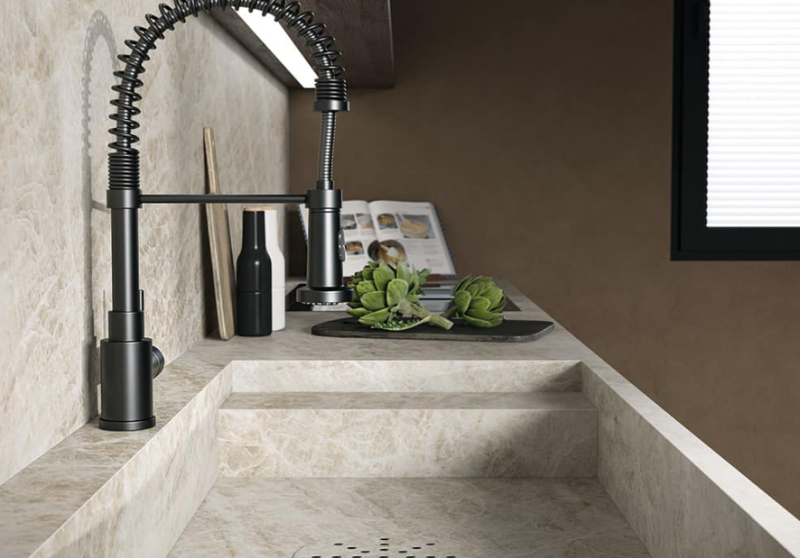 Blat kuchenny marmur beżowy perła Florim Marble Yamuna Gloss 160x320 12mm 167160