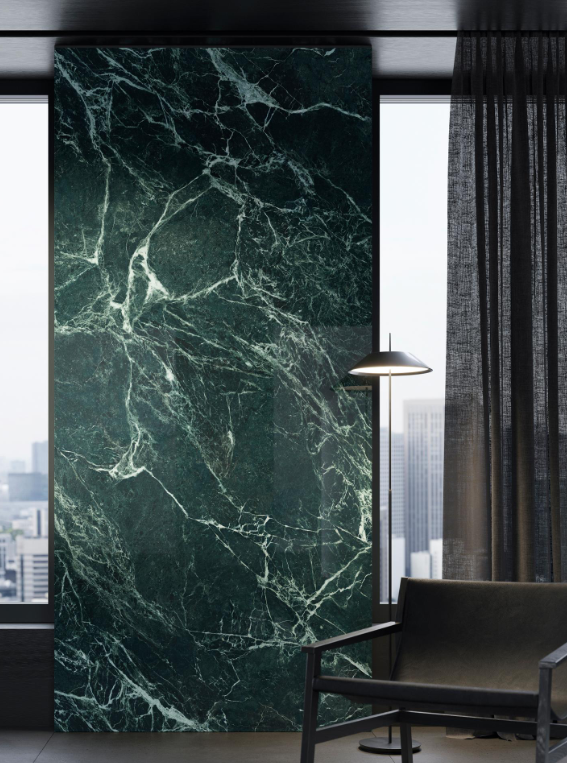 Spiek kwarcowy marmur ziełony Porcelanosa Marmol Alpi Verde Połysk 120X250 6mm 167412
