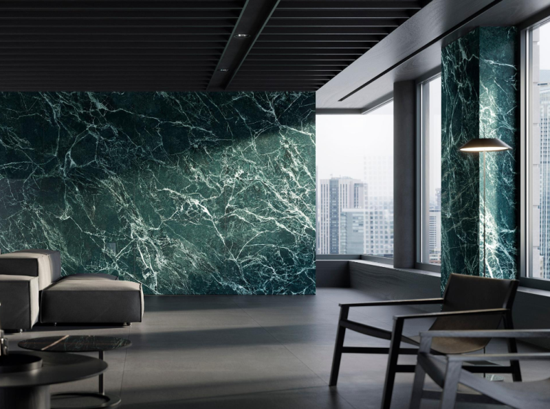 Spiek kwarcowy marmur ziełony Porcelanosa Marmol Alpi Verde Połysk 120X250 6mm 167414
