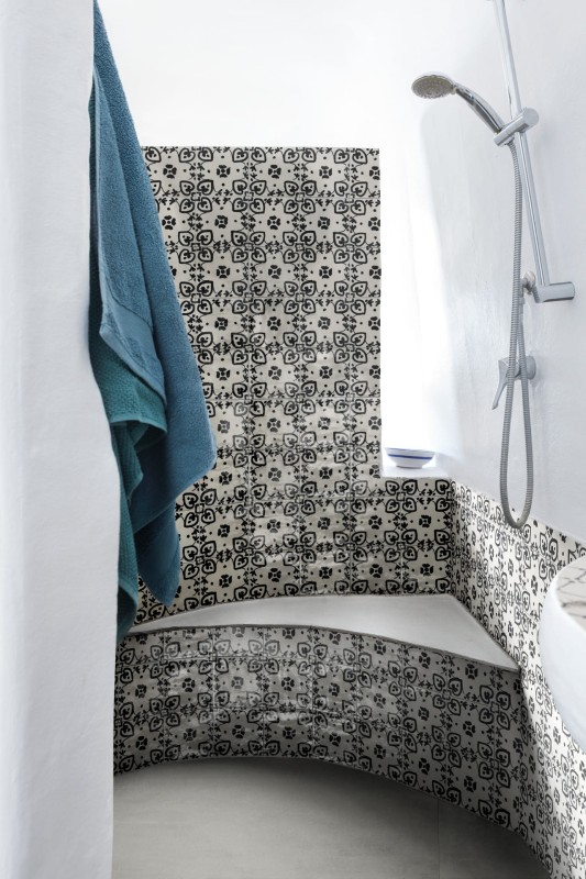 Marazzi Memoria Tappeto 2 Nero Lux 15x15 MANN płytki gresowe dekoracyjne 167556