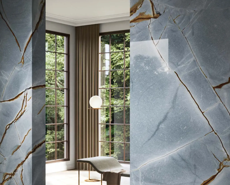 Kamień Spiekany marmur niebieski rdza Porcelanosa Xtone Blue Roma Polished 120x270 6mm 167622