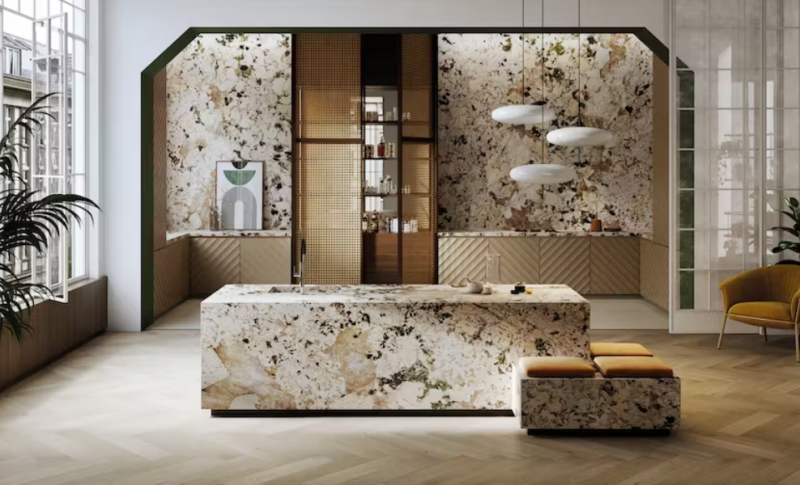 Kamień Spiekany marmur beżowy Porcelanosa Xtone Alpinus White Texture struktura 160x320 6mm 167647