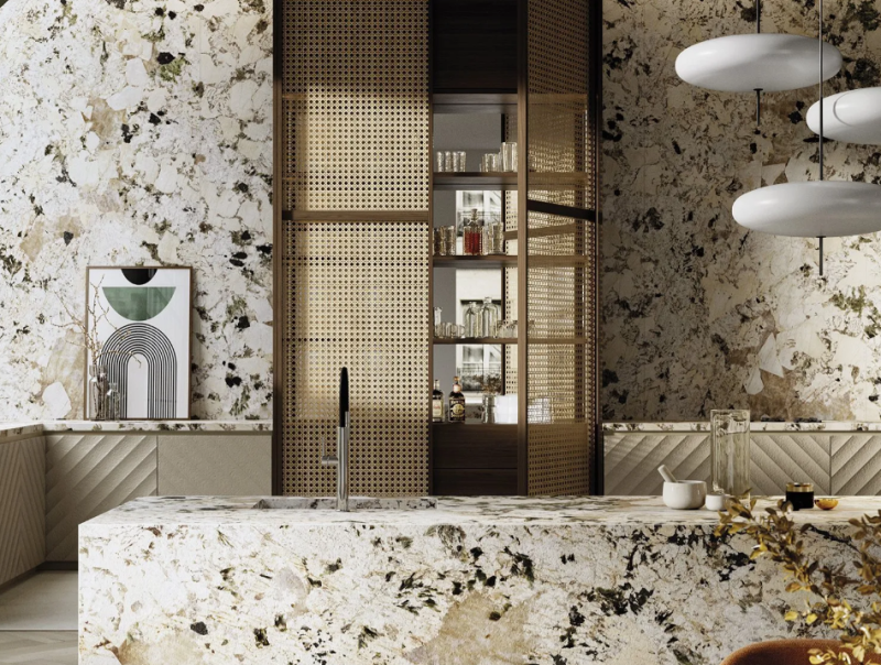 Kamień Spiekany marmur beżowy Porcelanosa Xtone Alpinus White Nature mat 160x320 6mm 167650